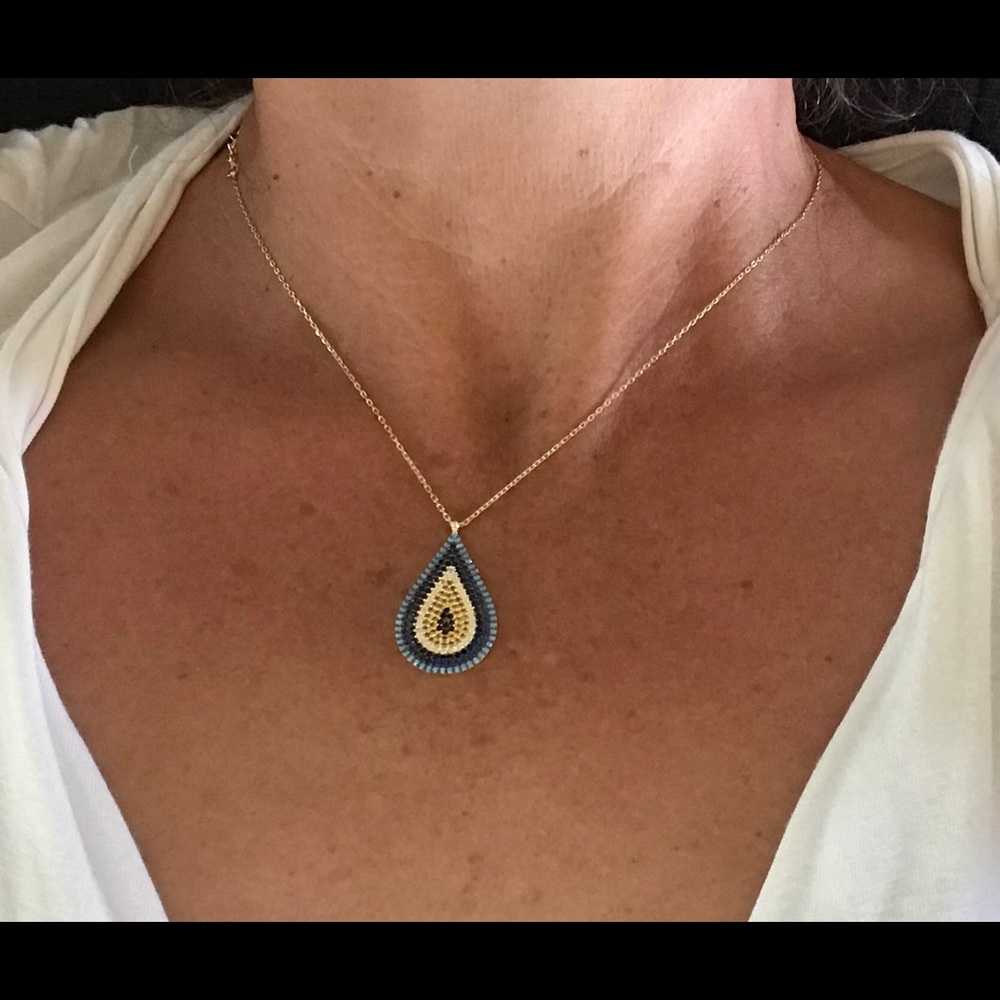 Evil eye necklace drop evil eye rose gold eye - Picture 3 of 6